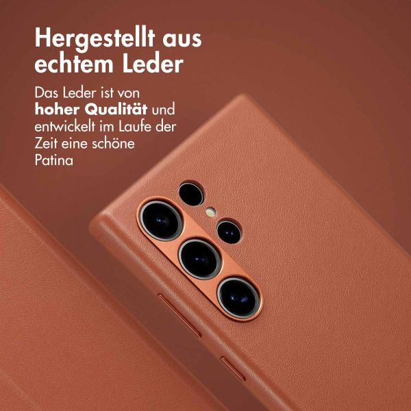 Accezz 2-in-1 Klapphülle aus Leder mit MagSafe Samsung Galaxy S24 Ultra - Sienna Brown