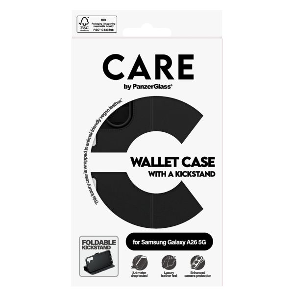 CARE by PanzerGlass Feature Wallet Case w. Kickstand Samsung Galaxy A26 - Schwarz