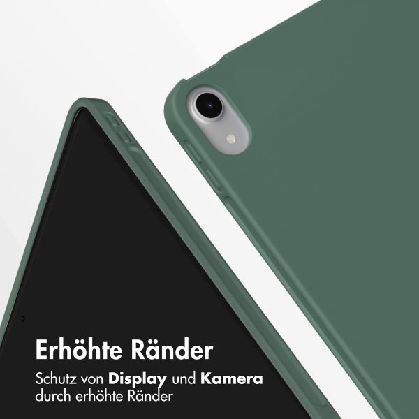 Accezz Smarte Klapphülle aus Silikon Apple iPad Air 11 Zoll (2026) M4 / (2025) M3 / (2024) M2 / Air 5 (2022) / Air 4 (2020) - Dunkelgrün