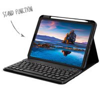 Accezz Bluetooth Keyboard Klapphülle Apple iPad 11 (2025) 11 Zoll A16 / iPad 10 (2022) 10.9 Zoll - AZERTY / FR - Schwarz