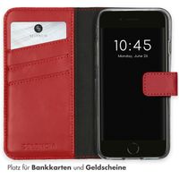 Selencia Echtleder Klapphülle Apple iPhone SE (2022 / 2020) / 8 / 7 / 6(s) - Rot