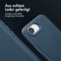 Accezz MagSafe Leather Backcover Apple iPhone 17e / 16e - Nightfall Blue