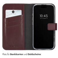 Selencia Echtleder Klapphülle Apple iPhone 16 Pro - Braun