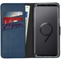 Selencia Echtleder Klapphülle Samsung Galaxy S9 - Blau