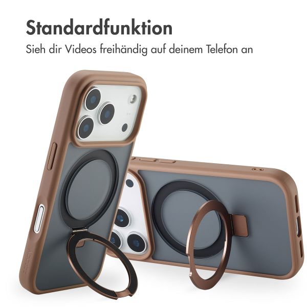 Accezz Ring Stand Backcover mit MagSafe Apple iPhone 17 Pro - Braun