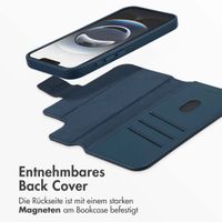 Accezz 2-in-1 Klapphülle aus Leder mit MagSafe Apple iPhone 17e / 16e - Nightfall Blue