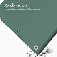 Accezz Smarte Klapphülle aus Silikon Apple iPad 6 (2018) 9.7 Zoll / iPad 5 (2017) 9.7 Zoll - Dunkelgrün