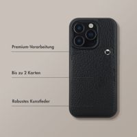 Selencia Riva Back Cover mit Kartenfach Apple iPhone 15 Pro - Schwarz