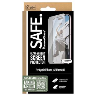 SAFE by PanzerGlass Ultra-Wide Fit Displayschutz Apple iPhone 16