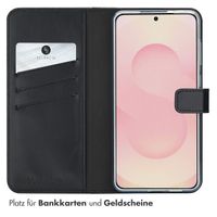 Selencia Echtleder Klapphülle Samsung Galaxy S25 Edge - Schwarz