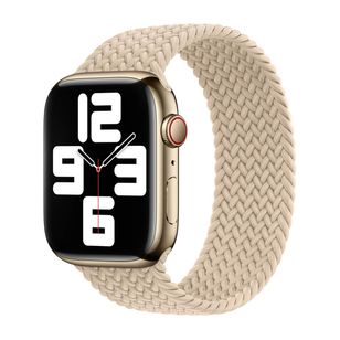 Apple Geflochtenes Solo Loop für  Apple Watch | 38/40/41/42 mm - Größe 6 - Beige