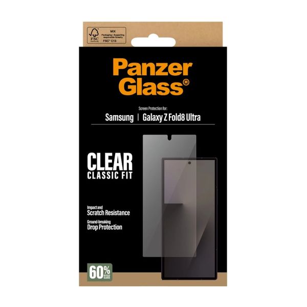PanzerGlass Ultra-Wide Fit Antibakterieller Displayschutz Samsung Galaxy Z Fold 8 Ultra