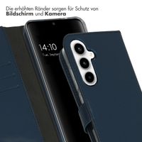Selencia Echtleder Klapphülle Samsung Galaxy A55 - Dunkelblau