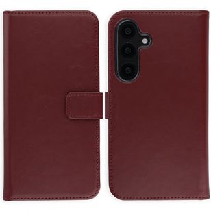 Selencia Echtleder Klapphülle Samsung Galaxy S25 - Burgundy