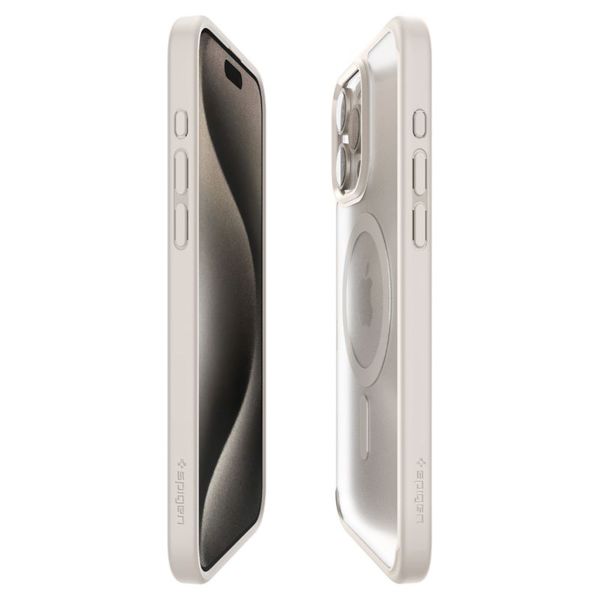 Spigen Ultra Hybrid Backcover MagSafe Apple iPhone 15 Pro - Frost Natural Titanium