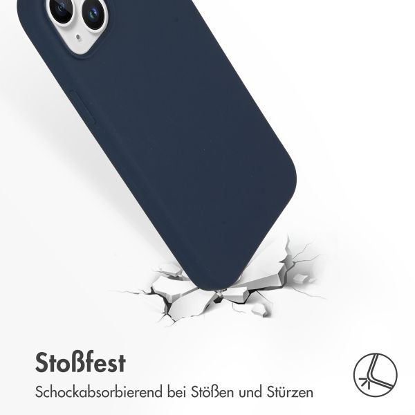 Accezz Liquid Silikoncase mit MagSafe Apple iPhone 15 Plus - Dunkelblau