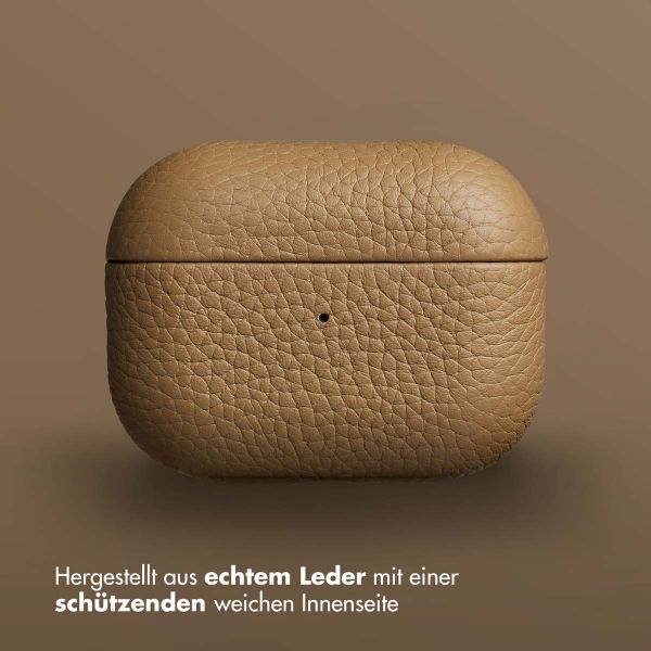 Accezz Echtleder Case  Apple Airpods Pro - Taupe