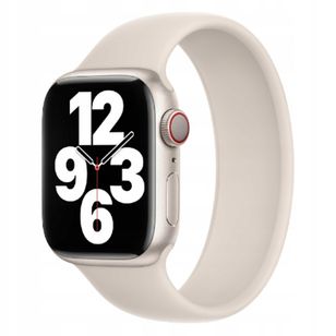 Apple Silikon Solo Loop für  Apple Watch | 44/45/46/49 mm - Größe 9 - Starlight