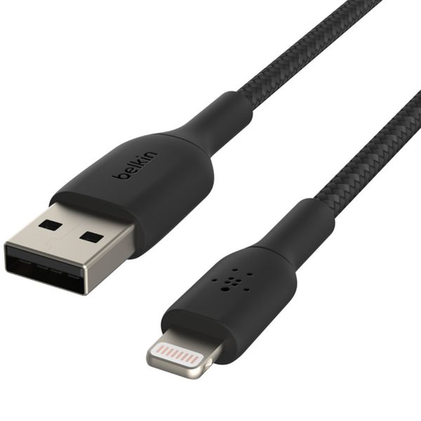 Belkin BoostCharge Pro Braided Lightning auf USB-A Kabel - 1 Meter - Schwarz