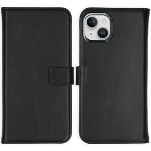 Selencia Echtleder Klapphülle Apple iPhone 15 - Schwarz