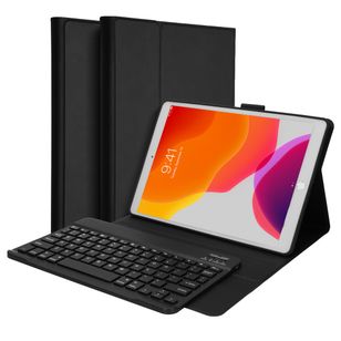 Accezz Bluetooth Keyboard Klapphülle Apple iPad 9 (2021) 10.2 Zoll / iPad 8 (2020) 10.2 Zoll / iPad 7 (2019) 10.2 Zoll - QWERTY / NL - Schwarz