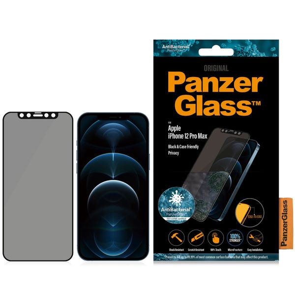 PanzerGlass Privacy Case Friendly Anti-Bacterial Displayschutzfolie Apple iPhone 12 Pro Max