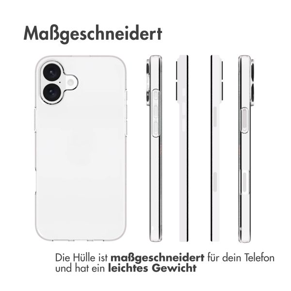 Accezz Clear TPU Backcover Apple iPhone 16 Plus - Transparent