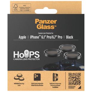 PanzerGlass Kameraprotektor Hoops Optic Rings für das Apple iPhone 15 Pro / 15 Pro Max