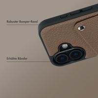 Selencia Riva Back Cover mit Kartenfach Apple iPhone 17 - Mocha Brown