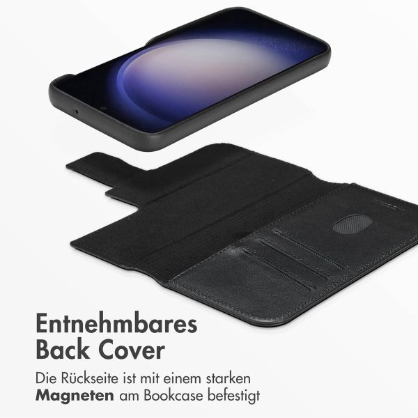 Accezz 2-in-1 Klapphülle aus Leder mit MagSafe Samsung Galaxy S23 - Onyx Black
