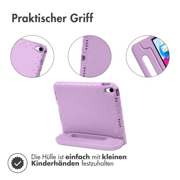 Accezz SchutzHülle mit Handgriff kindersicher Apple iPad 11 (2025) 11 Zoll A16 / iPad 10 (2022) 10.9 Zoll - Lila