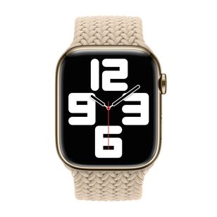 Apple Geflochtenes Solo Loop für  Apple Watch | 44/45/46/49 mm - Größe 12 - Beige