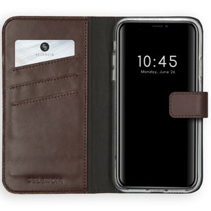 Selencia Echtleder Klapphülle Apple iPhone X / Xs - Braun