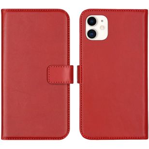 Selencia Echtleder Klapphülle Apple iPhone 11 - Rot