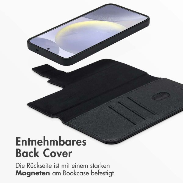 Accezz 2-in-1 Klapphülle aus Leder mit MagSafe Samsung Galaxy S25 Plus - Onyx Black