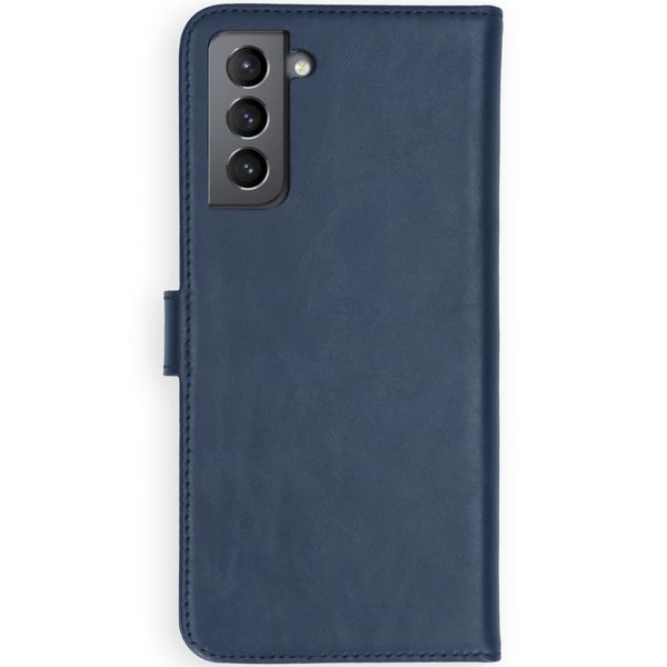 Selencia Echtleder Klapphülle Samsung Galaxy S21 - Blau