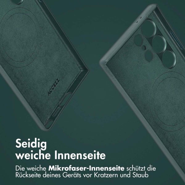 Accezz 2-in-1 Klapphülle aus Leder mit MagSafe Samsung Galaxy S24 Ultra - Cedar Green