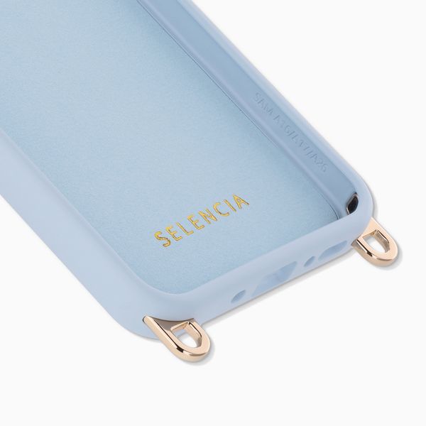 Selencia Rivièra Backcover mit MagSafe mit abnehmbaren Haken Samsung Galaxy A18 / A17 / A16 / A26 - Powder Blue