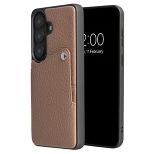 Selencia Riva Back Cover mit Kartenfach Samsung Galaxy S26 Plus - Mocha Brown