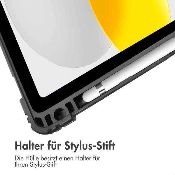 Accezz Rugged Trifold Klapphülle Apple iPad 11 (2025) 11 Zoll A16 / iPad 10 (2022) 10.9 Zoll - Schwarz