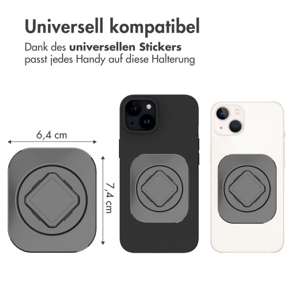 Accezz EasyLock Handyhalterung Auto - Inklusive Hülle für das Apple iPhone 15 - Lüftungsgitter -  360 Grad drehbar - Schwarz