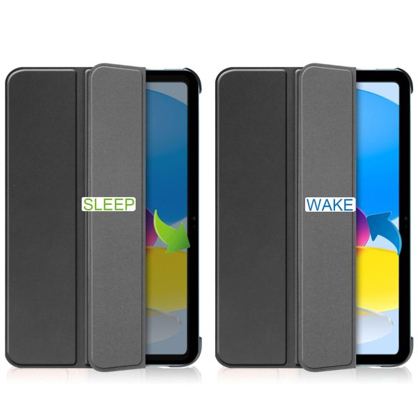 Accezz Trifold Klapphülle Apple iPad 11 (2025) 11 Zoll A16 / iPad 10 (2022) 10.9 Zoll - Schwarz