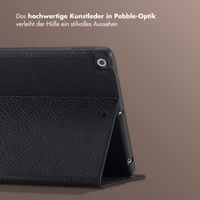 Selencia Riva Klapphülle Apple iPad 9 (2021) 10.2 Zoll / iPad 8 (2020) 10.2 Zoll / iPad 7 (2019) 10.2 Zoll - Schwarz