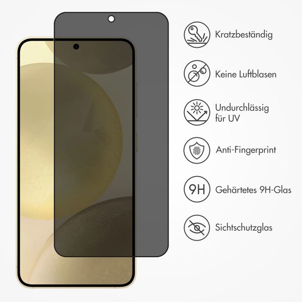 Accezz Privacy Displayschutz aus gehärtetem Glas Samsung Galaxy S25 Plus
