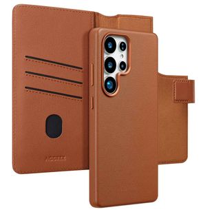 Accezz 2-in-1 Klapphülle aus Leder mit MagSafe Samsung Galaxy S25 Ultra - Sienna Brown