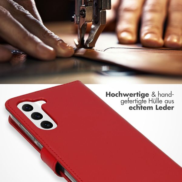 Selencia Echtleder Klapphülle Samsung Galaxy S23 Plus - Rot