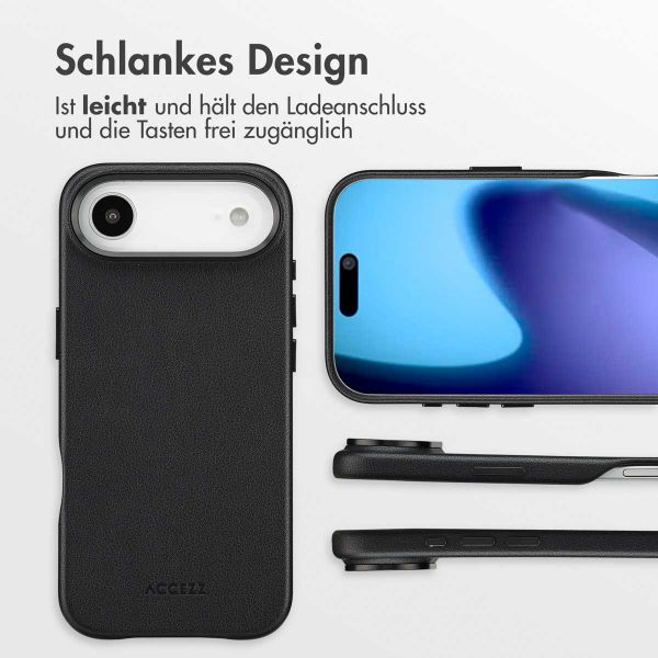 Accezz MagSafe Leather Backcover Apple iPhone Air - Onyx Black