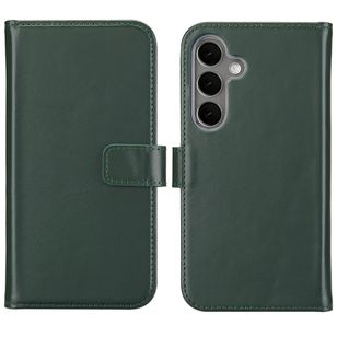 Selencia Echtleder Klapphülle Samsung Galaxy S25 - Grün
