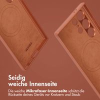 Accezz 2-in-1 Klapphülle aus Leder mit MagSafe Samsung Galaxy S24 Ultra - Sienna Brown