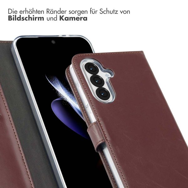 Selencia Echtleder Klapphülle Samsung Galaxy A36 / A56 - Braun